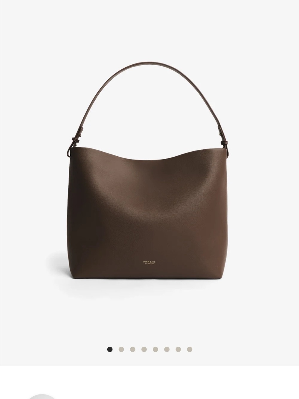 Mina baie Harlow vegan leather Midi in CoCo